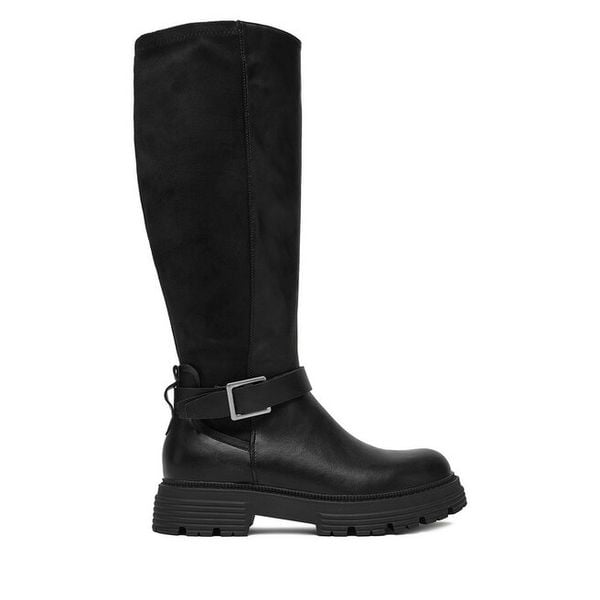 Kozaki JENNY. Czarne kozaki damskie Jenny, bez obcasa, na płaskiej podeszwie, bez zapięcia. Za 149.99 zł.