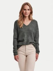 Vero Moda Sweter Crewlefile 10233357 Zielony Loose Fit. Zielone swetry klasyczne damskie Vero Moda, xl, z syntetyku, bez kołnierzyka. Za 99.99 zł.