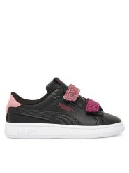 Puma Sneakersy Smash 3.0 L Glitter Velcro V Inf 395610 07 Czarny. Czarne buty sportowe dziewczęce Puma, bez wzorów, ze skóry, bez zapięcia. Za 145.99 zł.