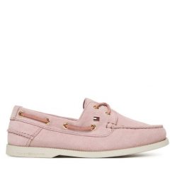 Mokasyny Tommy Hilfiger. Czerwone mokasyny damskie Tommy Hilfiger, bez obcasa. Za 489.99 zł.