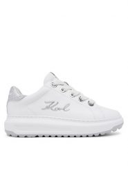 KARL LAGERFELD Sneakersy KL67518 Biały. Białe obuwie sportowe damskie KARL LAGERFELD, ze skóry, bez zapięcia. Za 629.99 zł.