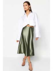 Trendyol Spódnica w kolorze zielonym rozmiar: M. Zielone spódnice damskie Trendyol, na co dzień, m, bez wzorów, midi. Za 52.79 zł.
