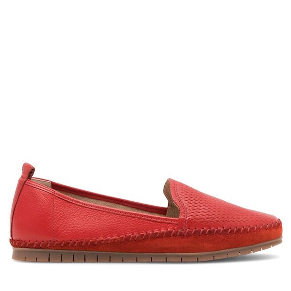 Mokasyny Lasocki. Czerwone mokasyny damskie Lasocki, bez obcasa. Za 159.99 zł.