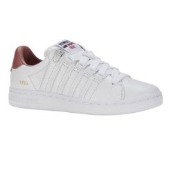 Trampki Damskie Skóra Lozan II. Białe trampki damskie K-SWISS, bez wzorów, z koronki, bez zapięcia. Za 219.00 zł.