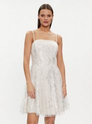 Rinascimento Sukienka koktajlowa CFC0117811003 Écru A-Line Fit. Sukienki damskie Rinascimento, bez wzorów, z syntetyku, wizytowe, bez ramiączek. Za 459.99 zł.