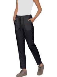 Heine Spodnie w kolorze czarnym rozmiar: 40. Czarne spodnie materiałowe damskie Heine, bez wzorów, z materiału. Za 65.54 zł.