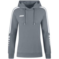 Bluza z kapturem Jako Power. Szare bluzy damskie JAKO, na zimę, bez wzorów, z bawełny, z kapturem. Za 293.15 zł.