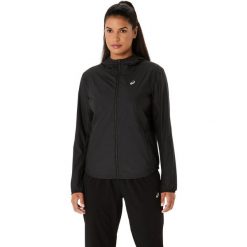 Damska kurtka wodoodporna Asics Core. Czarne kurtki damskie Asics, na zimę, l, bez wzorów, z materiału. Za 305.85 zł.