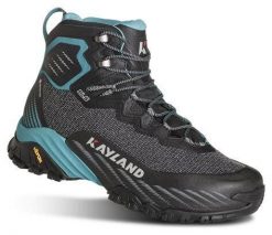 Buty trekkingowe damskie Kayland Duke Mid Ws GTX - black / azure. Czarne obuwie trekkingowe damskie Kayland, z gore-texu, bez zapięcia. Za 970.19 zł.