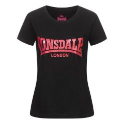 Koszulka damska Lonsdale Cartmel. Czarne bluzki damskie Lonsdale, bez wzorów, z bawełny, sportowe, bez kołnierzyka, bez ramiączek. Za 119.00 zł.