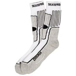 Odzież Skarpety unisex SkatePro Coolmax Inline Skarpety 2-Pak - Biały - 40-42. Biała skarpetki damskie SKATEPRO, bez wzorów. Za 124.99 zł.