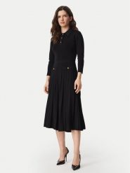 MICHAEL Michael Kors Sukienka dzianinowa MT683J3BFD Czarny Slim Fit. Czarne sukienki damskie MICHAEL Michael Kors, bez wzorów, z dzianiny, bez ramiączek. Za 1,329.00 zł.