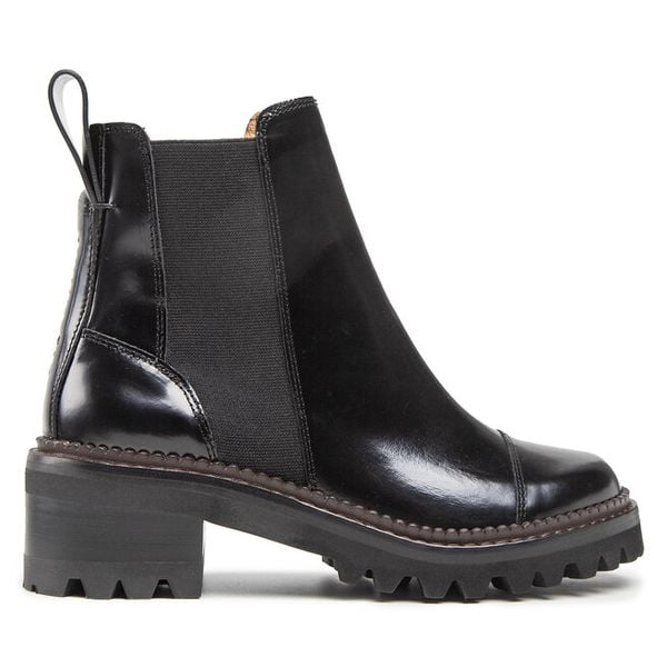 Botki See By Chloé. Czarne botki damskie See By Chloé, bez obcasa, na słupku, bez zapięcia. Za 1,539.00 zł.