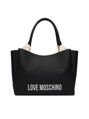 LOVE MOSCHINO Torebka JC4107PP1PKD000B Czarny. Czarne shopper bag Love Moschino, bez wzorów, ze skóry, bez dodatków. Za 1,059.00 zł.