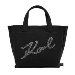 Torebka KARL LAGERFELD. Czarne torebki klasyczne damskie KARL LAGERFELD, bez dodatków. Za 389.99 zł.