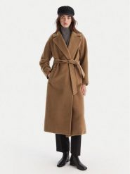 Weekend Max Mara Płaszcz wełniany Tempera 2525016082 Brązowy Regular Fit. Brązowe płaszcze damskie Weekend Max Mara, na zimę, bez wzorów, z wełny, bez kaptura. Za 3,779.00 zł.