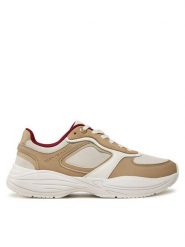 Tommy Hilfiger Sneakersy Chunky Runner FW0FW08130 Beżowy. Brązowe obuwie sportowe damskie Tommy Hilfiger, ze skóry, bez zapięcia. Za 389.99 zł.