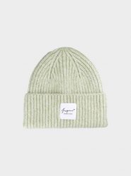 4F Czapka zimowa damska - zielona M. Zielone czapki damskie 4F, na zimę, bez wzorów, z materiału. W wyprzedaży za 49.99 zł.