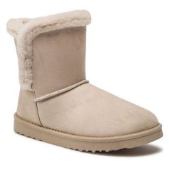 Botki DeeZee. Brązowe botki damskie DeeZee, bez obcasa, na płaskiej podeszwie, bez zapięcia. Za 99.99 zł.