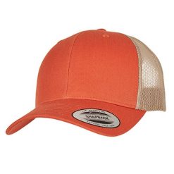 Dwukolorowa Czapka Trucker Retro. Brązowe czapki damskie FLEXFIT, bez wzorów. Za 58.99 zł.