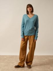Just Cashmere Kaszmirowy sweter "Nora" w kolorze błękitnym rozmiar: S. Niebieskie swetry klasyczne damskie Just Cashmere, s, z kaszmiru, bez kołnierzyka. Za 358.95 zł.