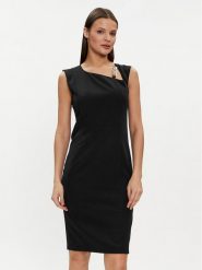 Liu Jo Sukienka koktajlowa CA4211 T2200 Czarny Regular Fit. Czarne sukienki damskie Liu Jo, bez wzorów, z syntetyku, wizytowe, bez ramiączek. Za 659.99 zł.