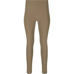 Damskie legginsy Athlecia Thrine. Brązowe legginsy damskie Athlecia, bez wzorów, z materiału, do biegania. Za 177.50 zł.