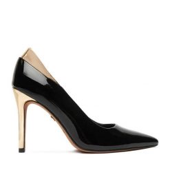 Szpilki Nine West. Czarne szpilki damskie Nine West, bez wzorów, bez obcasa, na szpilce, bez zapięcia. Za 249.99 zł.
