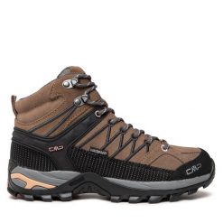 Trekkingi CMP. Brązowe obuwie sportowe casual damskie CMP, bez zapięcia. Za 279.99 zł.