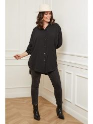 Curvy Lady Koszula w kolorze czarnym rozmiar: 40/42. Czarne koszule damskie Curvy Lady, bez wzorów, klasyczne, bez kołnierzyka, bez ramiączek. Za 109.78 zł.