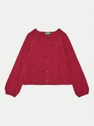 United Colors Of Benetton Kardigan 1076G500J Różowy Regular Fit. Czerwone swetry dziewczęce United Colors Of Benetton, bez wzorów, z syntetyku, bez kołnierzyka, bez ramiączek. Za 99.99 zł.