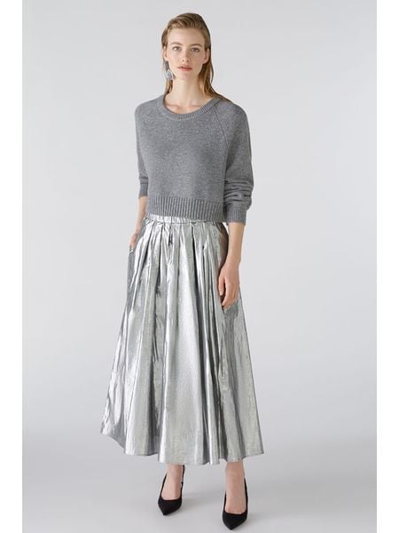 Oui Sweter w kolorze szarym rozmiar: 44. Szare swetry klasyczne damskie Oui, bez kołnierzyka. Za 152.99 zł.