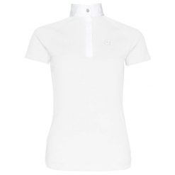 Damska koszulka konkursowa Kingsland Hanna. Białe koszulki damskie KINGSLAND, bez wzorów, bez kołnierzyka, bez ramiączek. W wyprzedaży za 312.00 zł.