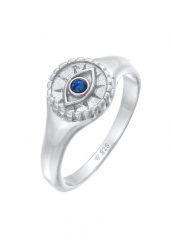 Elli Damski sygnet Evil Eye z syntetycznym opalem z pozłacanego srebra 925 Sterling Silver Pierścionki 1 ct. Szare pierścionki damskie Elli, z opalem, pozłacane. Za 249.89 zł.