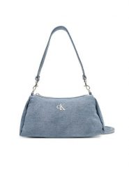 Calvin Klein Torebka Denim Layla Shoulder Bag Sm LV04F3222G Niebieski. Niebieskie torebki klasyczne damskie Calvin Klein, z denimu, bez dodatków. Za 259.99 zł.