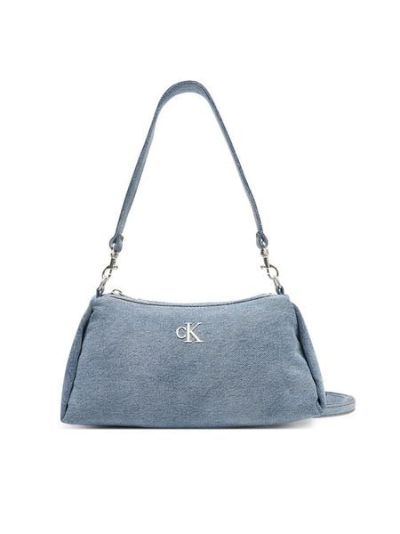Calvin Klein Torebka Denim Layla Shoulder Bag Sm LV04F3222G Niebieski. Niebieskie torebki klasyczne damskie Calvin Klein, z denimu, bez dodatków. Za 219.99 zł.