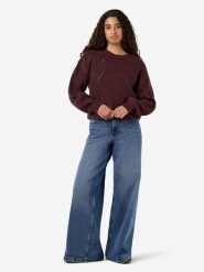 Noisy may Sweter "Bailey" w kolorze brązowym rozmiar: L. Brązowe swetry klasyczne damskie Noisy may, l, bez kołnierzyka. Za 164.95 zł.