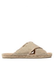 Castañer Espadryle Palmera/032 021775-3004 Beżowy. Brązowe espadryle damskie Castañer, bez wzorów, z materiału, bez obcasa. Za 279.99 zł.