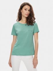 Liu Jo T-Shirt MA4395 J6308 Zielony Regular Fit. Zielone t-shirty damskie Liu Jo, xs, bez wzorów, z bawełny, bez kołnierzyka. Za 449.99 zł.