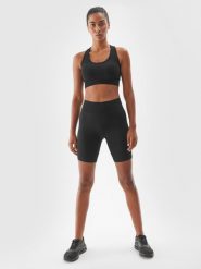 4F Legginsy kolarki treningowe damskie - czarne M/L. Czarne legginsy damskie 4F, l, bez wzorów, z dzianiny. Za 119.99 zł.