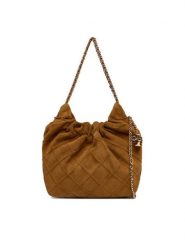 Tory Burch Torebka Fleming Suede Mini Hobo Bag 166066 Brązowy. Brązowe torebki klasyczne damskie Tory Burch, ze skóry, bez dodatków. Za 2,699.00 zł.