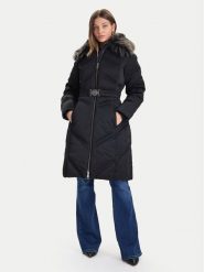 Guess Kurtka zimowa W5BL33 WG092 Czarny Regular Fit. Czarne kurtki damskie Guess, na zimę, xxl, z aplikacjami, z bawełny, bez kaptura. Za 659.00 zł.