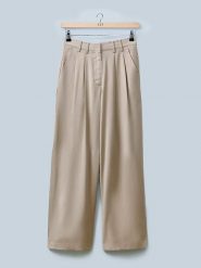 LeGer Spodnie "Elin" w kolorze beżowym rozmiar: 36. Brązowe spodnie materiałowe damskie LeGer, bez wzorów, z materiału, długie. Za 196.70 zł.