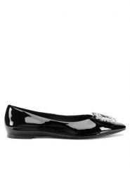 Eva Minge Baleriny SAGE-V1936-65-1 Czarny. Czarne balerinki damskie Eva Minge, bez wzorów, z lakierowanej skóry. Za 399.99 zł.