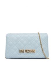 LOVE MOSCHINO Torebka JC4079PP1OLA0701 Błękitny. Niebieskie torebki wieczorowe damskie Love Moschino, bez wzorów, ze skóry, bez dodatków. Za 639.99 zł.