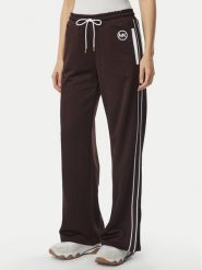 MICHAEL Michael Kors Spodnie dresowe MR630Y0K8N Brązowy ciemny Regular Fit. Brązowe spodnie dresowe damskie MICHAEL Michael Kors, l, bez wzorów, z dresówki. Za 789.99 zł.