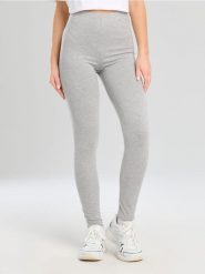 Leginsy - szary. Szare legginsy sportowe damskie Sinsay, l, bez wzorów. W wyprzedaży za 9.99 zł.