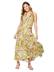 Aller Simplement Sukienka w kolorze zielono-bordowym rozmiar: 38/40. Zielone sukienki damskie Aller Simplement, bez wzorów, z bawełny, klasyczne, bez ramiączek. Za 108.99 zł.