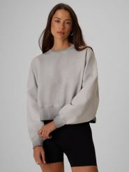 4F Bluza dresowa loose bez kaptura damska - szara XS. Szare bluzy damskie 4F, xs, bez wzorów, z dresówki, bez kaptura. Za 169.99 zł.