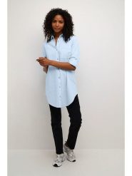 Kaffe Bluzka w kolorze błękitnym rozmiar: 38. Niebieskie bluzki damskie Kaffe, bez wzorów, z bawełny, bez kołnierzyka, bez ramiączek. Za 104.99 zł.